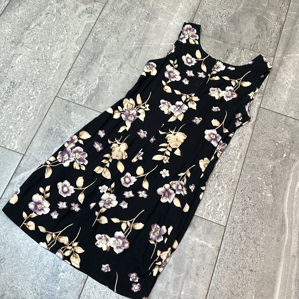 Brentwood Floral Black and Purple Women's Dress - Picture 5 of 5